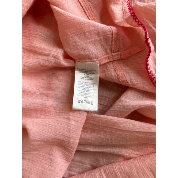 Free People Dylan Smocked Tunic Top NWT Size M Tropical Peach Combo Retail $148 - Picture 5 of 7